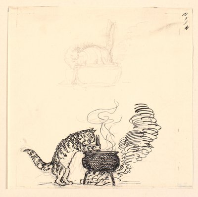 "Şişman kedi" için çizim ve kroki by Niels Skovgaard