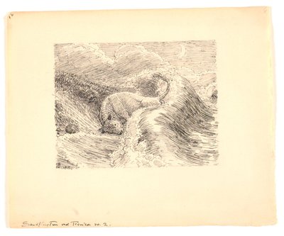 "Sandflugten ved Tisvilde" için illüstrasyon by Niels Skovgaard
