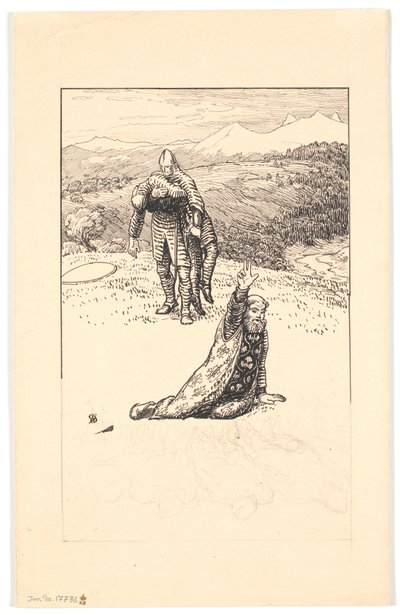 Başpiskopos Turpin'in ölümü by Niels Skovgaard