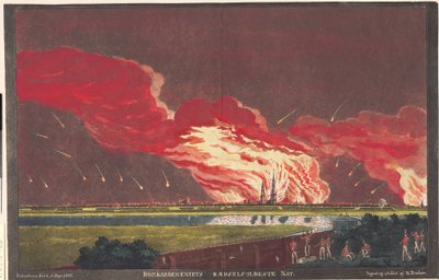 "Bombardımanın Korkunç Nat. Kopenhag 4-5- Eylül 1807" by Niels Truslew