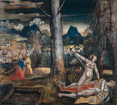 Pyramus ve Thisbe, c.1513-14 (tuval üzerine karışık teknik) by Niklaus Manuel