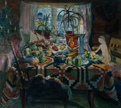 Noel Günü (tuval üzerine yağlı boya) by Nikolai Astrup