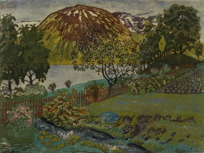 Bahçede Haziran Gecesi (tuval üzerine yağlı boya) by Nikolai Astrup