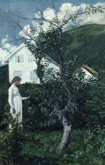 Geçen yaz günleri, c.1911 (tuval üzerine yağlı boya) by Nikolai Astrup