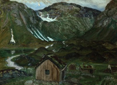 Ay ışığında mera by Nikolai Astrup