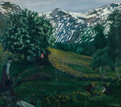 Bahar gecesi smieheggen, c.1918 by Nikolai Astrup