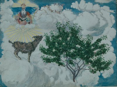Cennete Gelen Keçi (tuval üzerine yağlı boya) by Nikolai Astrup