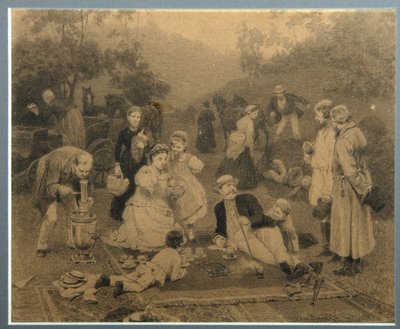 Toprak Sahibi Çay Partisi by Nikolai Dmitrievich Dmitriev Orenburgsky