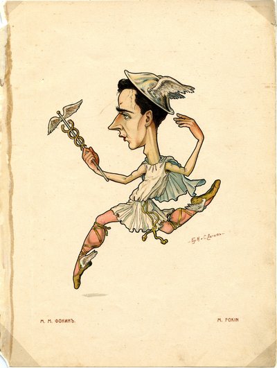Bale dansçısı ve koreograf Michel Fokine Kimden: Karikatürlerle Rus Balesi, 1902-1905 by Nikolai Gustavovich Legat