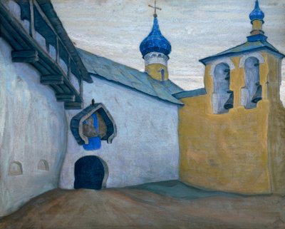 Pechory, manastır / guaj, N, K. Roerich by Nikolai Konstantinowitsch Roerich