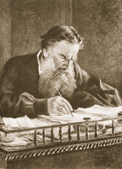 Leo Tolstoy (sepya fotoğrafı) by Nikolai Nikolaevich Ge