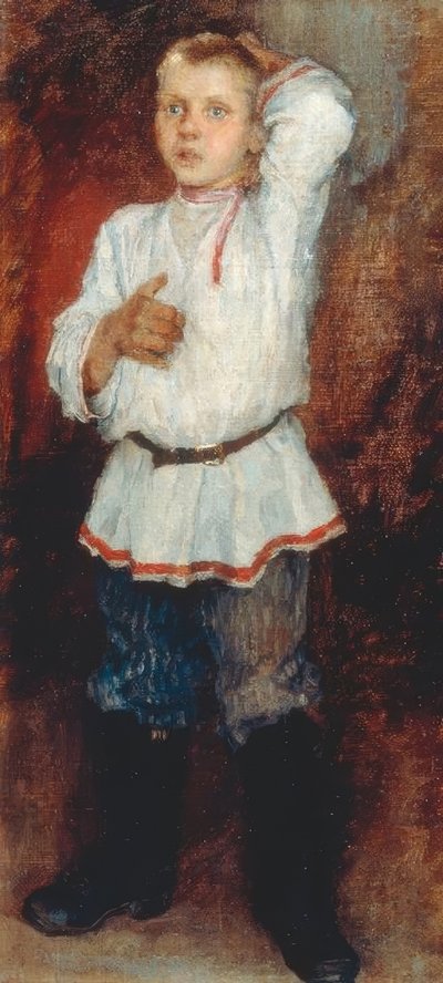 köy çocuğu by Nikolai P. Bogdanow Bjelski