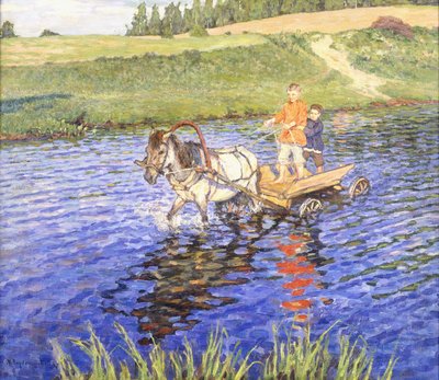 Nehri geçmek by Nikolai Petrovich Bogdanov Belsky
