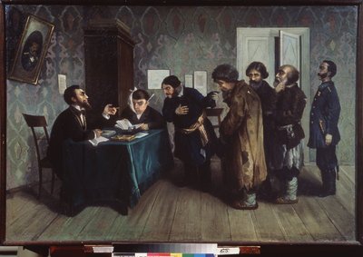İllerde tahkim mahkemesi. Günlük adalet sahnesi. Nikolai Petrovich Zagorsky