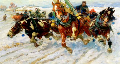 "Troyka", 1917. by Nikolai Samokish