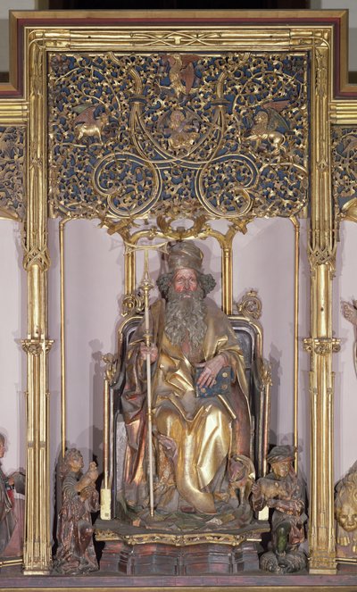 Isenheim Altarpiece, Saint Anthony the Hermit, c.1490 (ahşap üzerine altın boya) by Nikolaus Hagenauer