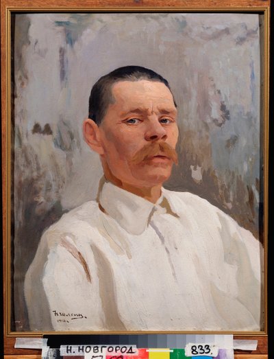 Yazar Maxime Gorki'nin (Gorki) Portresi (1868-1939) by Nikolay Pavlovich Shlein