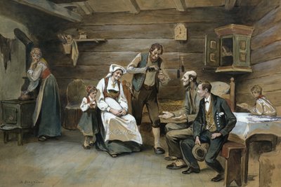Bir teklif (kağıt üzerinde gövde rengi) by Nils Bergslien