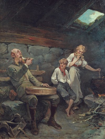 Ekşi krema ile yapılan lord ve yulaf lapası by Nils Bergslien