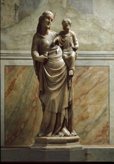 Bakire ve Çocuk. mermer heykel by Nino Pisano