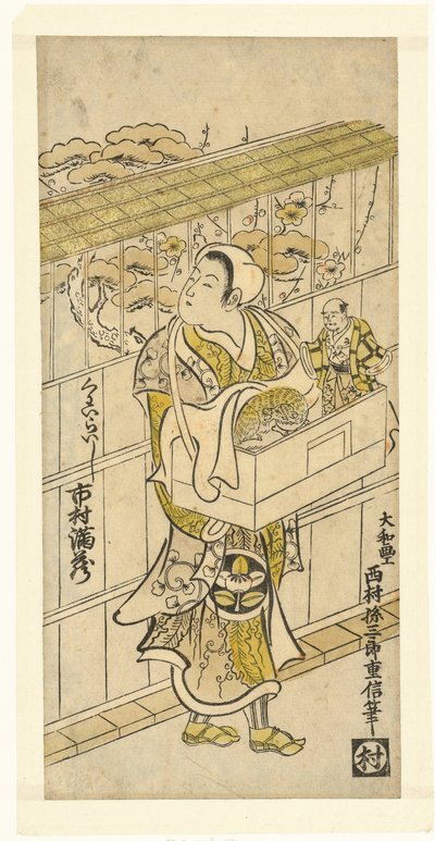 Kuklacı olarak aktör Ichikawa Manzo by Nishimura Shigenobu