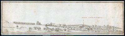 Charonne, c.1677 (kağıt üzerinde yıkamalı kalem ve mürekkep) by Noel Gasselin