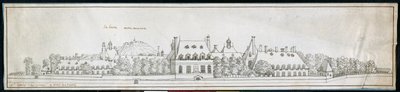 St Louis Hastanesi, c.1677 (kağıt üzerine kalem ve mürekkep) by Noel Gasselin