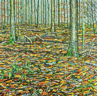 Orches Groundscape, 2023 (tuval üzerine yağlıboya) by Noel Paine
