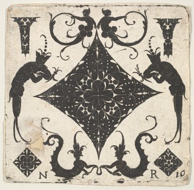 İçbükey Baklava Biçimli Panel ve Grotesk Figürler, yakl. 1620-30. by Noel Rouillard