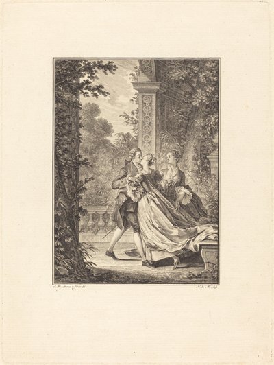Bu gizemden hiçbir şey anlamadan by Noël Le Mire after Jean Michel Moreau