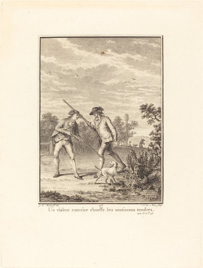 Şiddet içeren egzersizler hassas duyguları bastırır by Noël Le Mire after Jean Michel Moreau