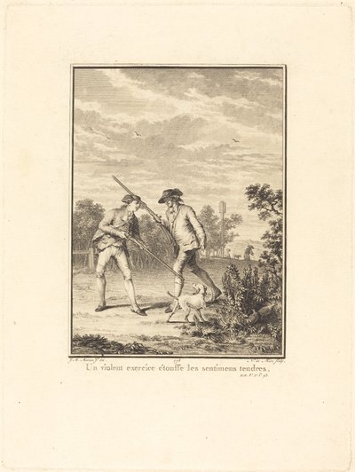 Şiddet içeren egzersizler hassas duyguları bastırır by Noël Le Mire after Jean Michel Moreau