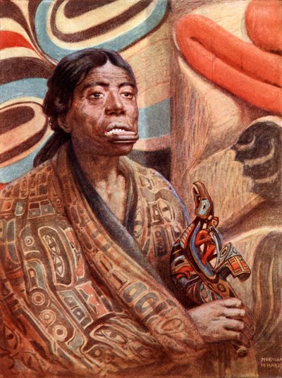 A Haida Woman of Queen Charlotte Island (North-West America)  by Norman Hardy