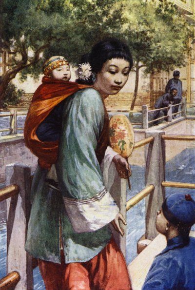 Çin: Kız ve bebek (renkli taş) by Norman Hardy