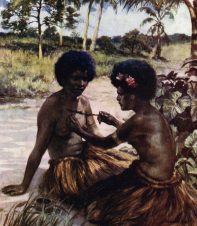 Dövme, Britanya Yeni Gine (renkli taş) by Norman Hardy