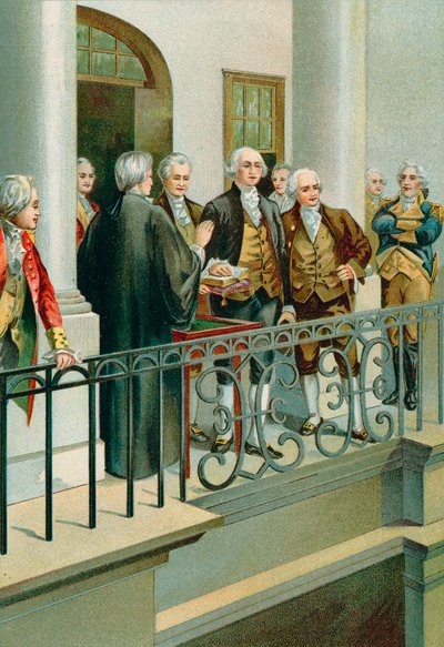George Washington Başkan olarak yemin ediyor by North American