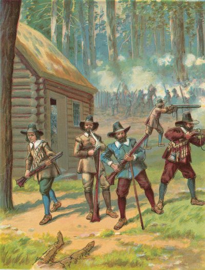 Kızılderililerle Savaşan Hacılar by North American
