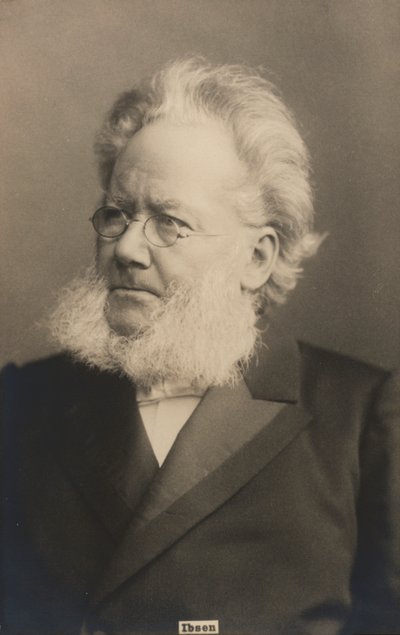 Henrik Ibsen, Norveçli oyun yazarı ve şair (s/b fotoğraf) by Norwegian Photographer