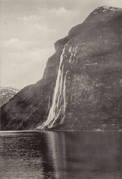 Yedi Kızkardeş (Şelale) Geiranger (s/b fotoğraf) by Norwegian Photographer