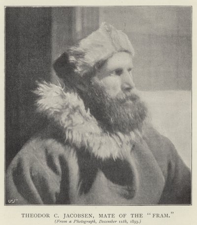 Theodor C Jacobsen, "Fram"ın arkadaşı (s/b fotoğraf) by Norwegian Photographer
