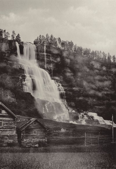 Tvindefos (s/b fotoğraf) by Norwegian Photographer