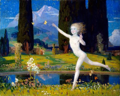 Çocukluk Bahçesi, c.1922 (tuval üzerine yağlı boya) by Norwood MacGilvary
