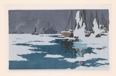 Bremerhaven manzarası by O. Droegl (signed by artist)