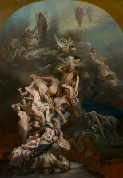 Cennet ve cehennem by Octave Tassaert