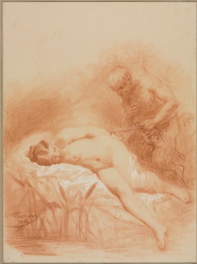 perisi ve Faun by Octave Tassaert
