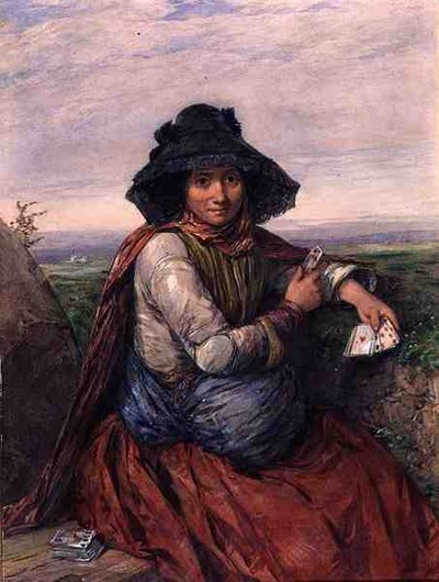 Falcı (kağıt üzerine sulu boya) by Octavius Oakley