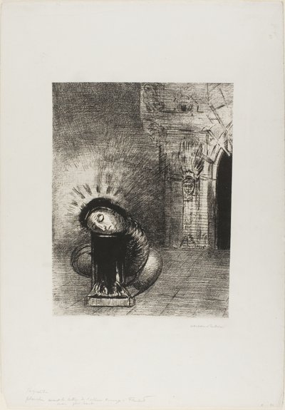 Uzun Bir Krizalit, Kanın Rengi, plaka 2 / 6 by Odilon Redon