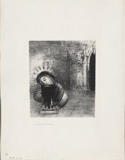 Uzun Bir Krizalit, Kanın Rengi, plaka 2 / 6 by Odilon Redon