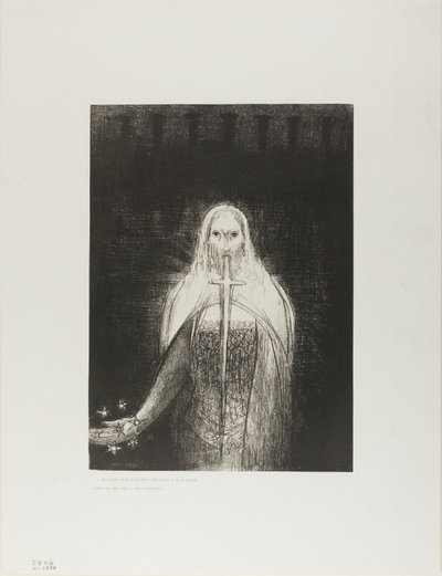 Ve Sağ Elinde Yedi Yıldız Vardı; ve Ağzından İki Kenarlı Keskin Bir Kılıç Çıktı, plaka 1/12 by Odilon Redon