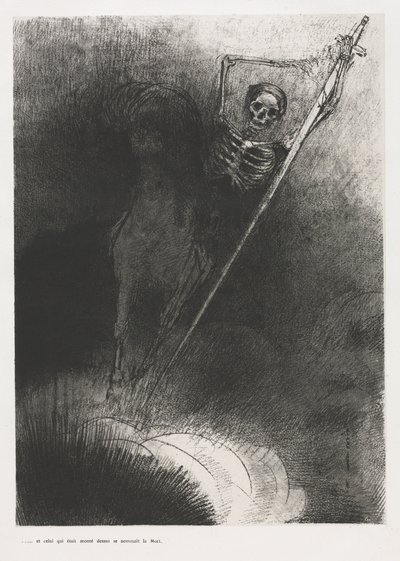 Ve Üzerine Oturan Adı Ölümdü by Odilon Redon